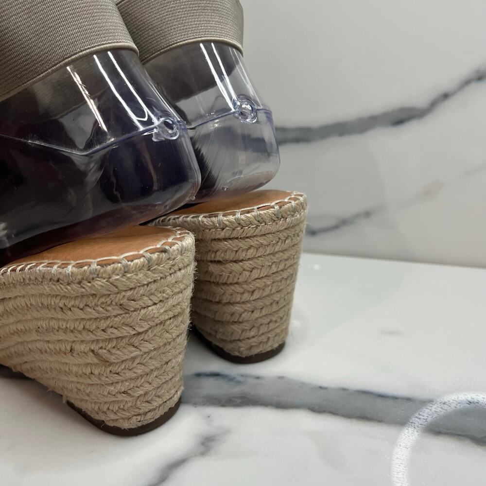 Gentle Souls Women's Neutral Suede Espadrille Wedge Colleen Sandals Sz 8.5 Beach - Picture 4 of 7